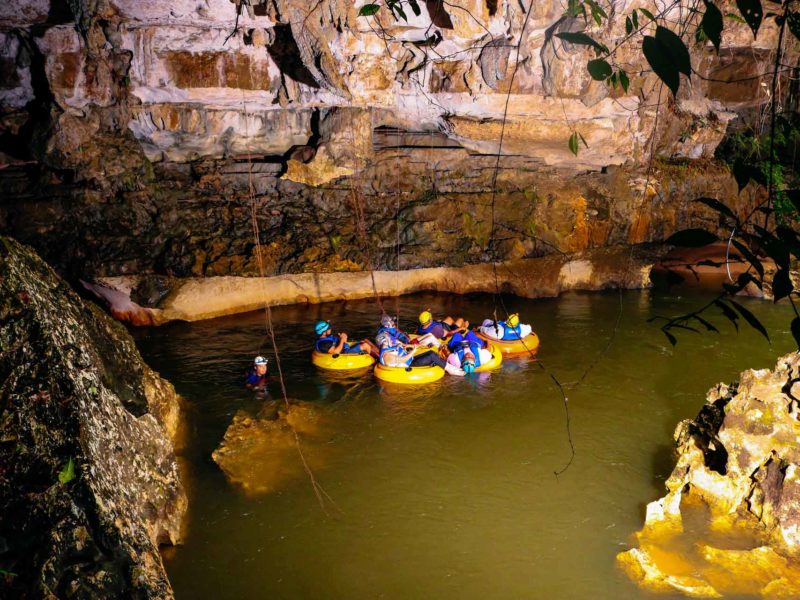 cave tubing in belize