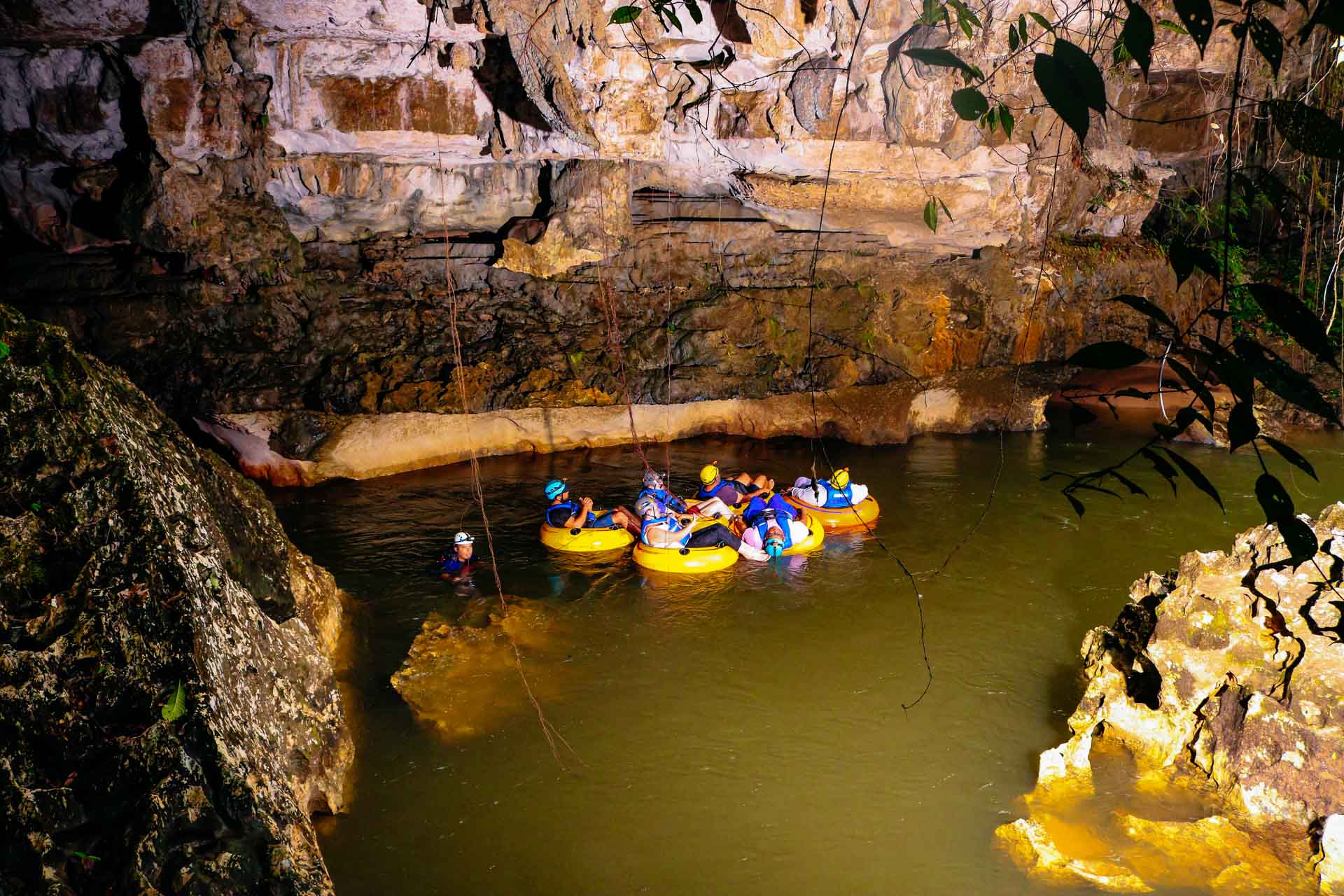 cave tubing in belize
